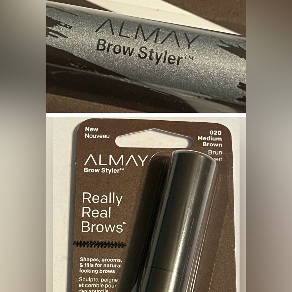 Almay Brow Styler MEDIUM Brown #020 All Day really real formula NEW mascara fill
